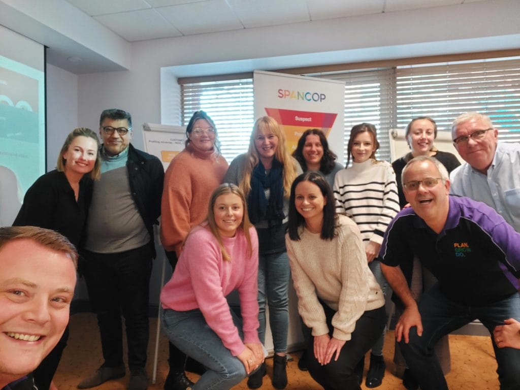 A sales team after completing Plan Grow Do training