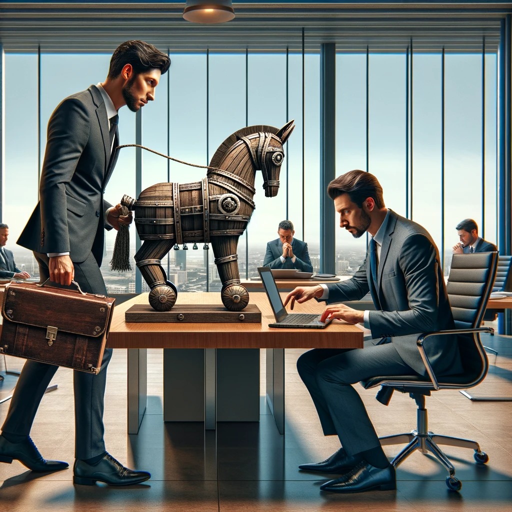 Trojan posting on Linkedin