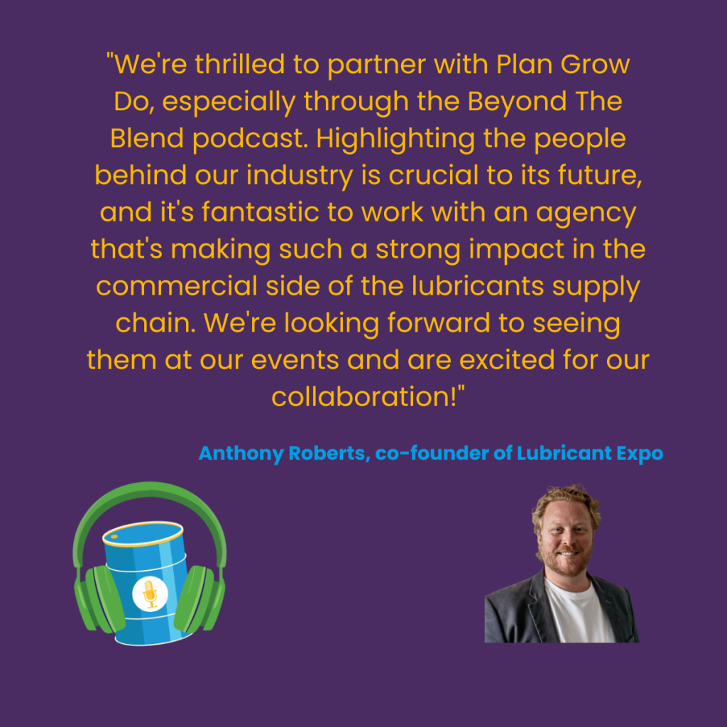 Anthony Roberts testimonial on Plan Grow Do partnership for Beyond The Blend podcast