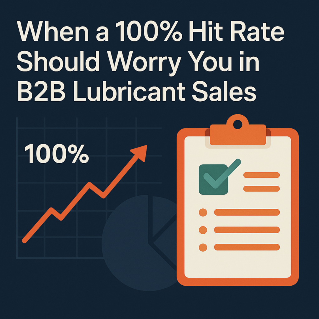 What is a good hit rate in lubricant sales and b2b